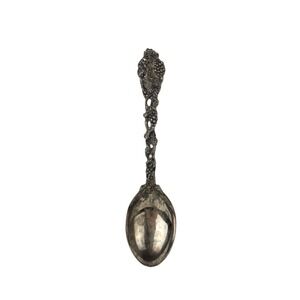 Vintage GODINGER Large 10-3/4" Silverplate Serving Spoon Ornate‎ Grapevine Grape